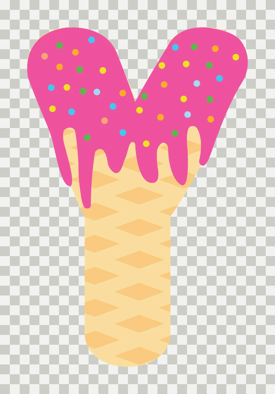 Ice Cream Font Character 16 scalable logo design icon transparency and detail preview thumbnail