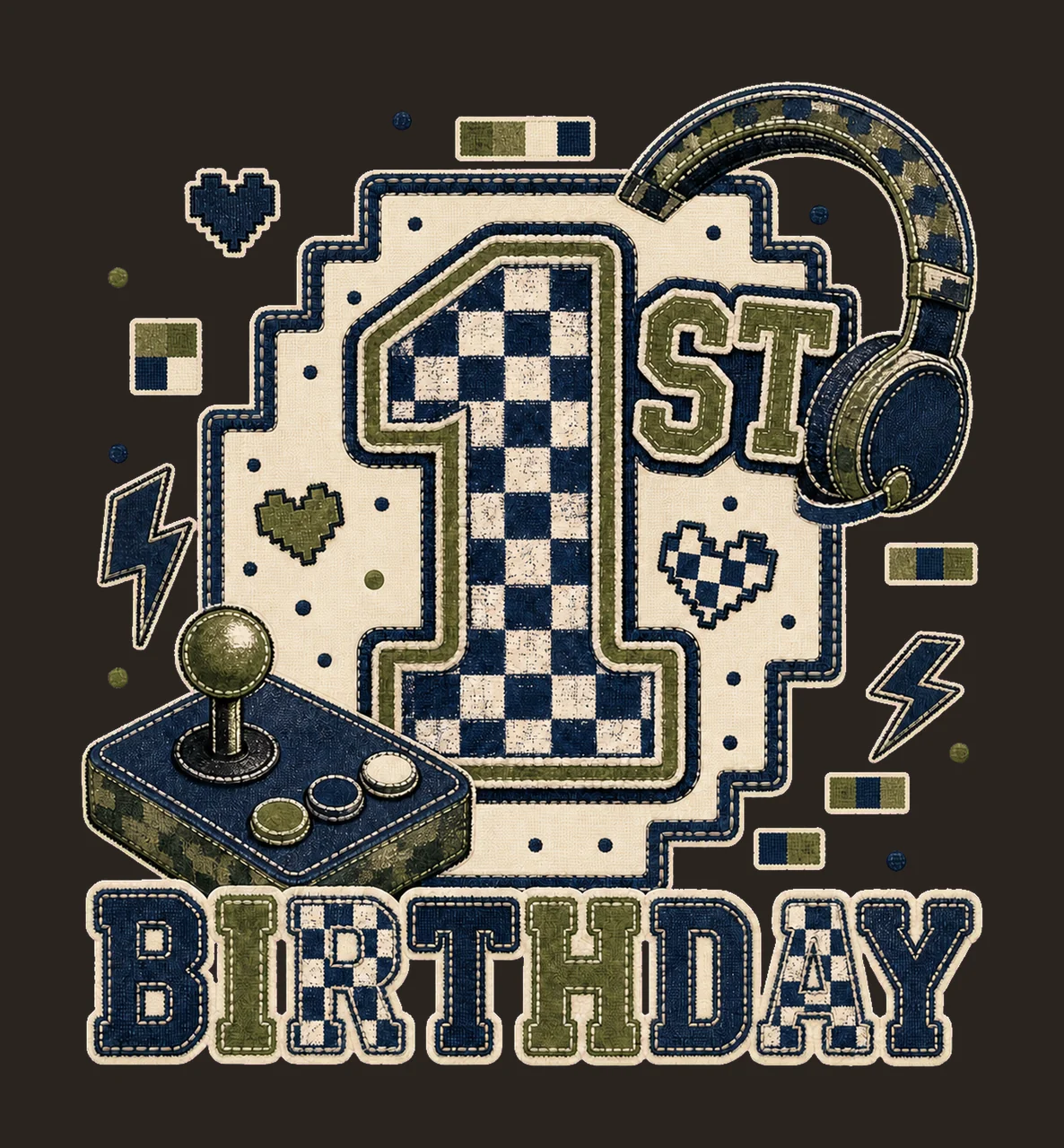 Star Camo Gamer Birthday sublimation instant Variation E contrast preview thumbnail