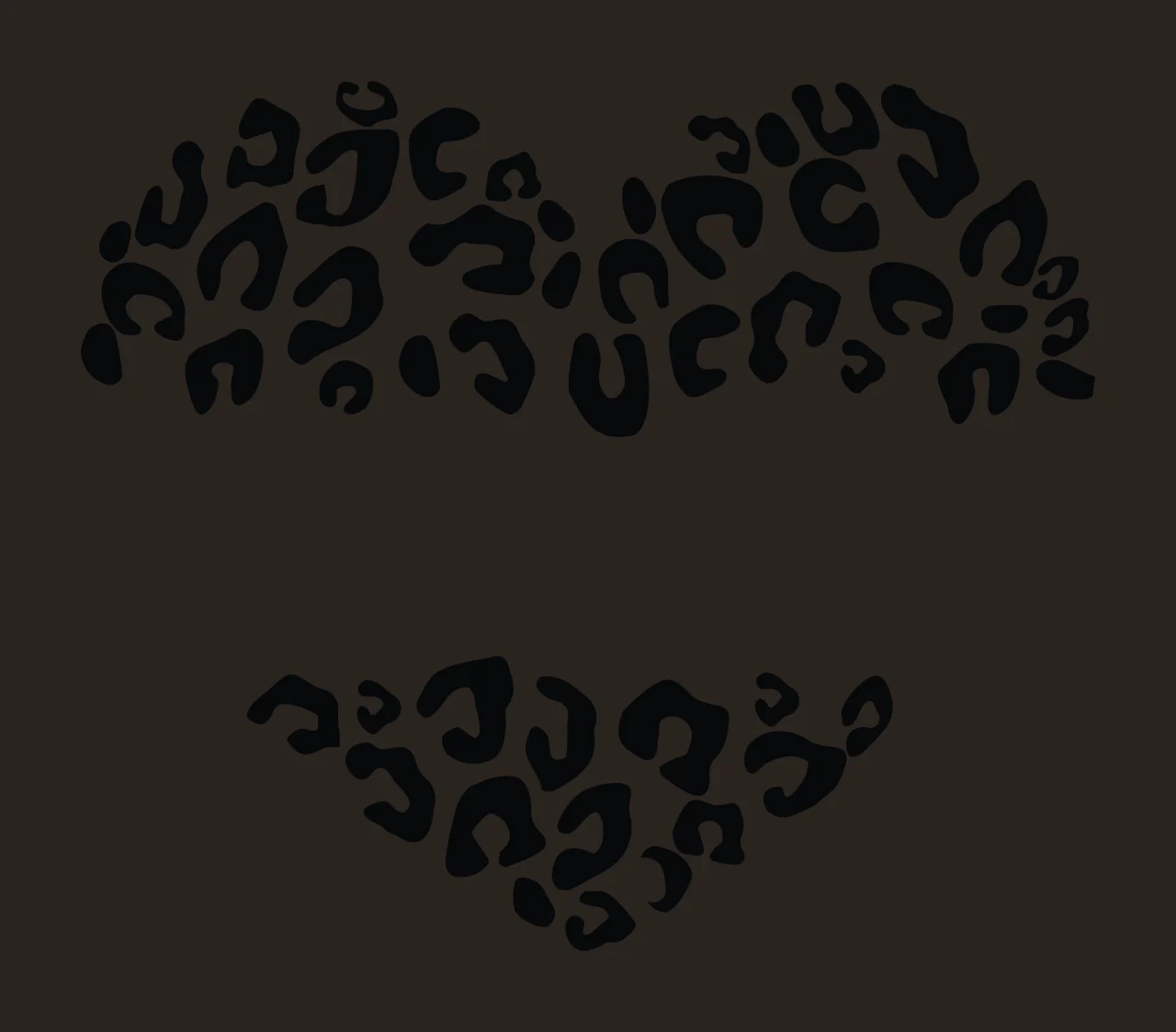Abstract glyph cluster design with black irregular glyphs and two separate glyph groupings in white contrast preview thumbnail