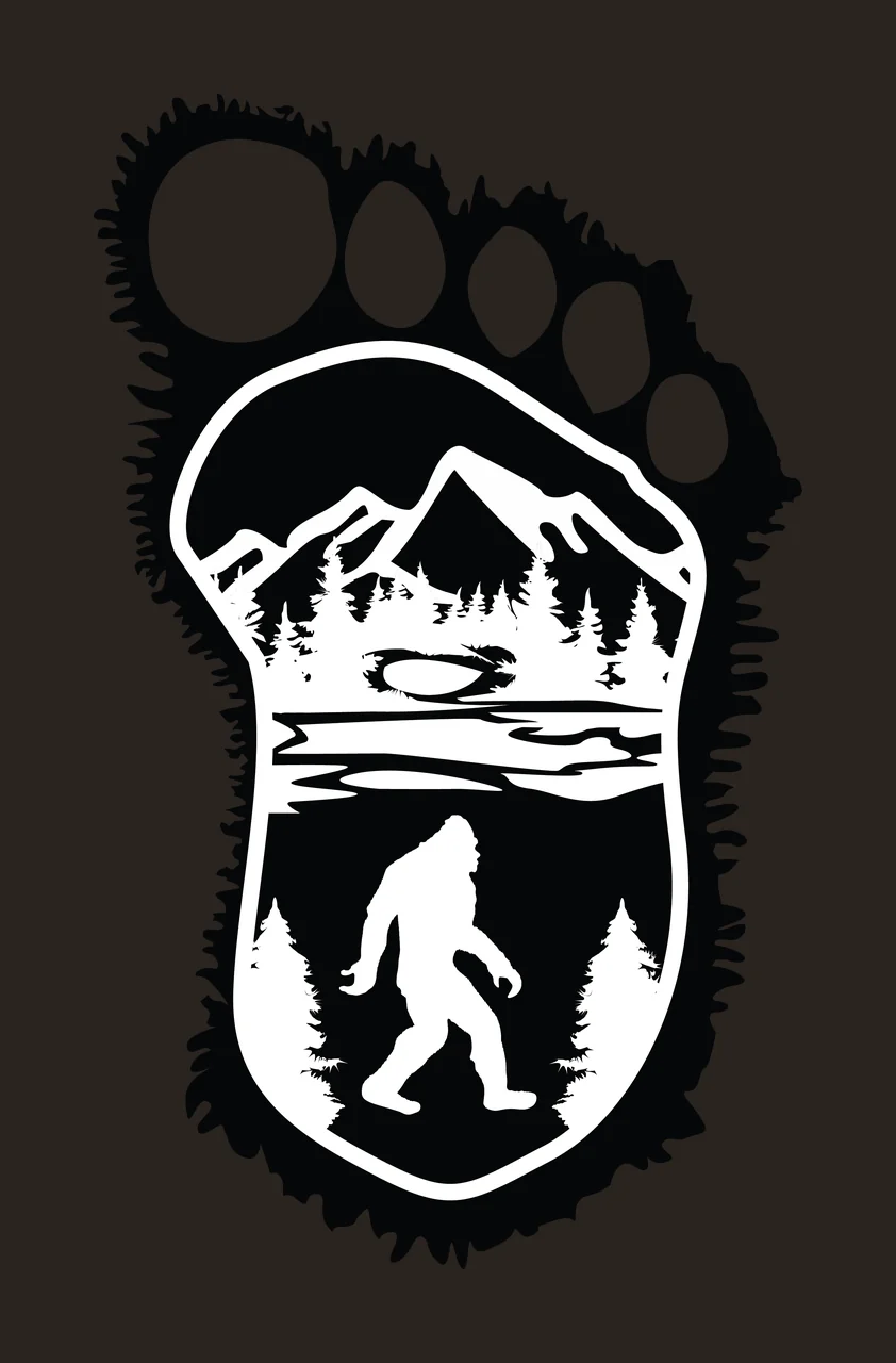 Foot Fuzzy Footprint Silhouette With Toes texture graphic black contrast preview thumbnail