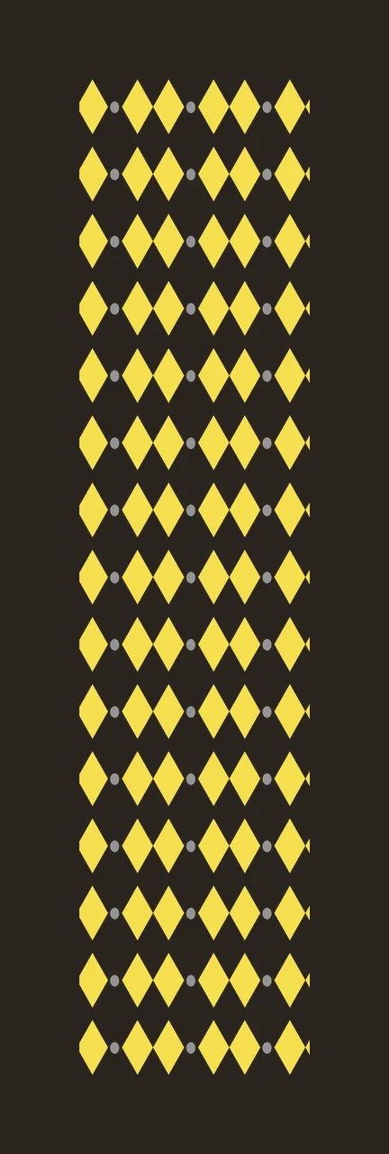 Geometric pattern Illustration with yellow diamonds, grey dots, rhombuses and vertical strip in white contrast preview thumbnail
