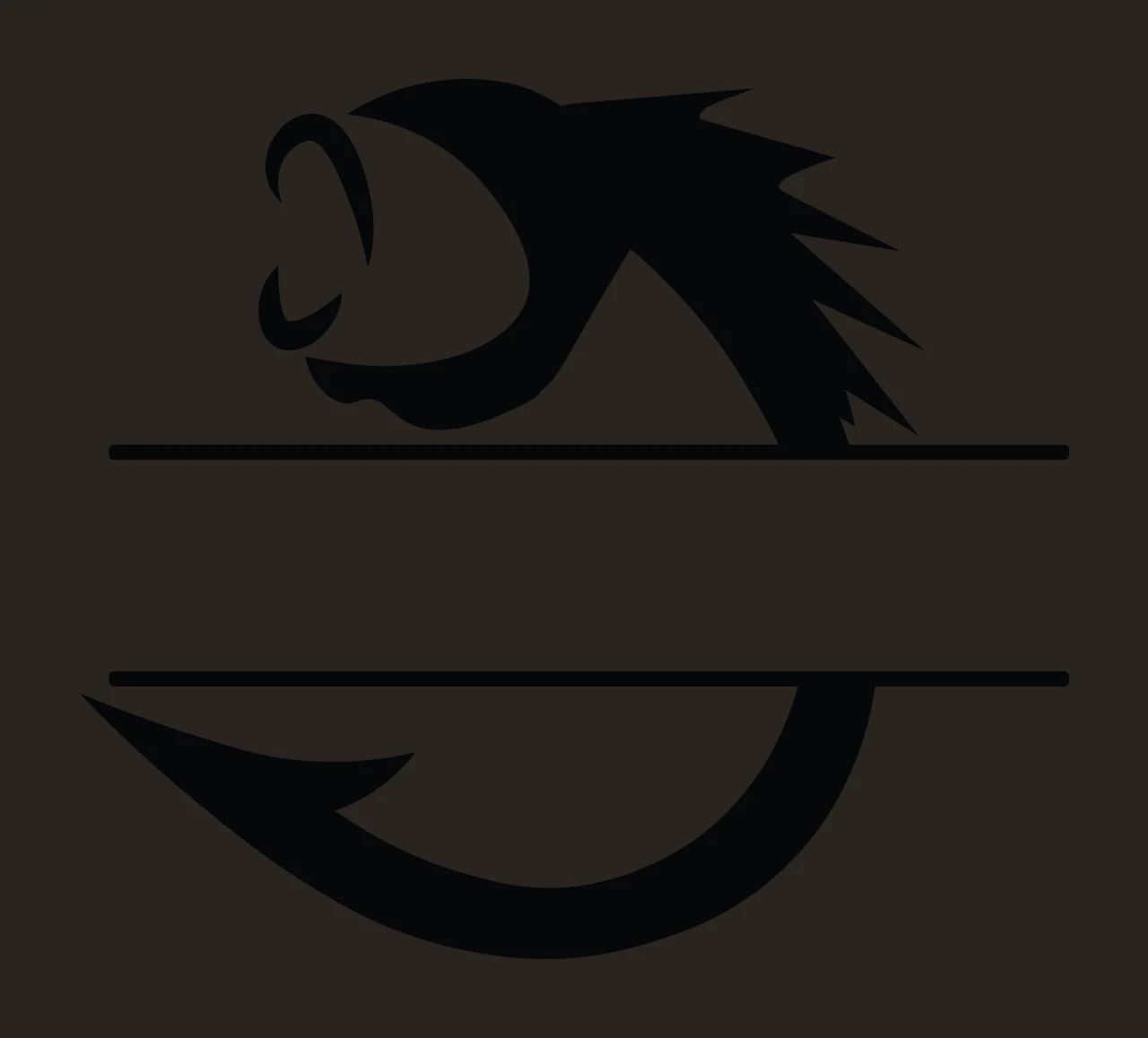 Can Glass Wrap Angler Fish Hook Split Monogram contrast preview thumbnail