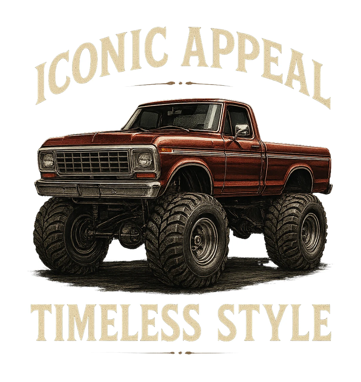 Vintage Square Body Truck Country Mudding Artwork Shirt
