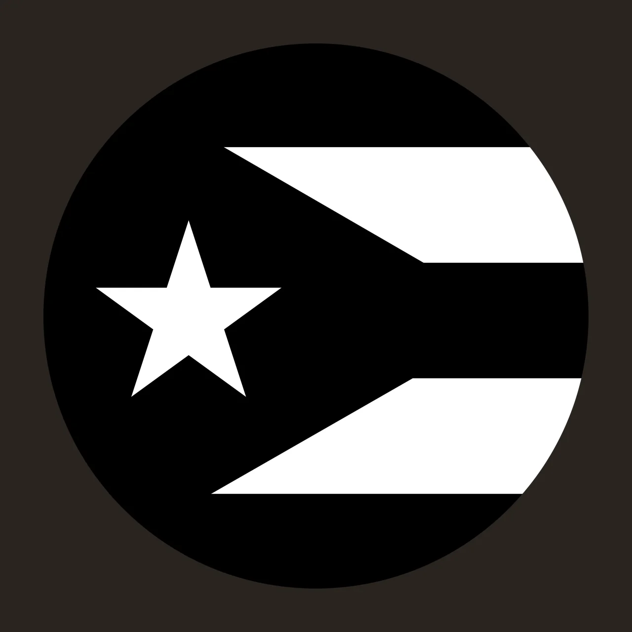 Circular Icon Containing A Black Star And Horizontal circle contrast preview thumbnail