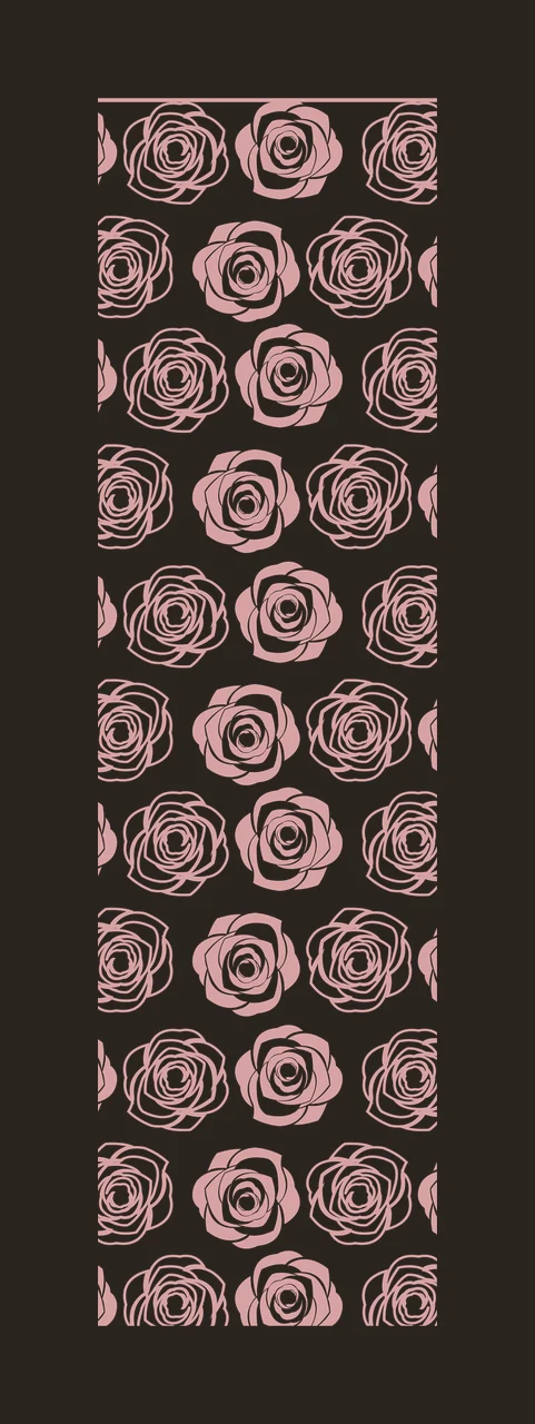 Repeating Rose Flower Line Pattern flowers roses black art contrast preview thumbnail