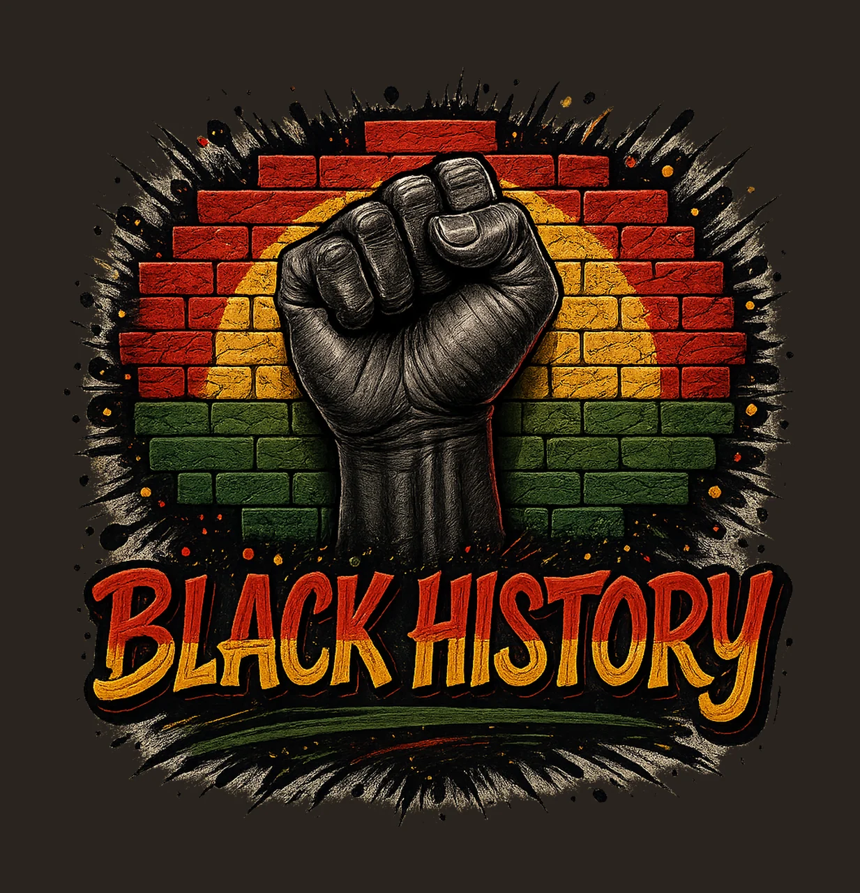 MLK Day Black History Sublimation Design African American contrast preview thumbnail