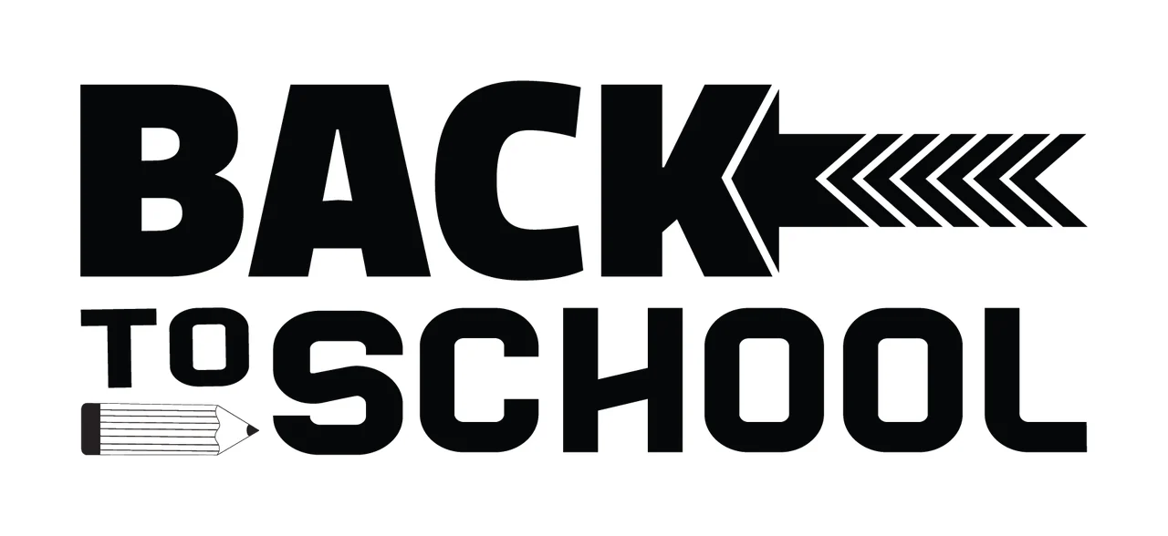Back To School Arrow Typography pointing chevron graphic sign
