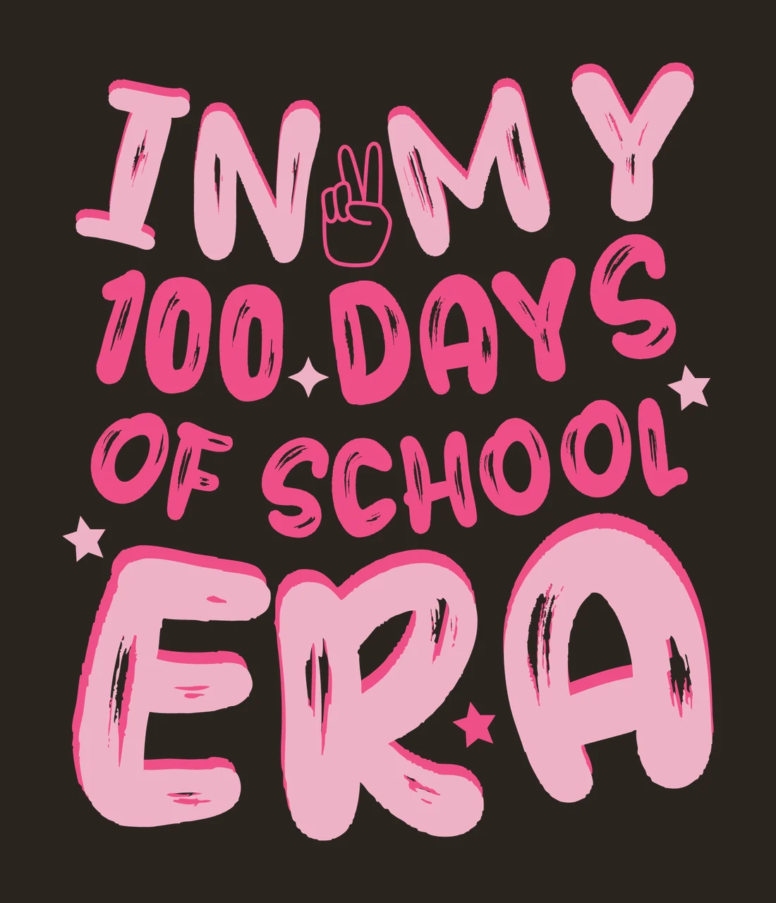 In My 100 Days Of School Era Variation text and hand symbol contrast preview thumbnail