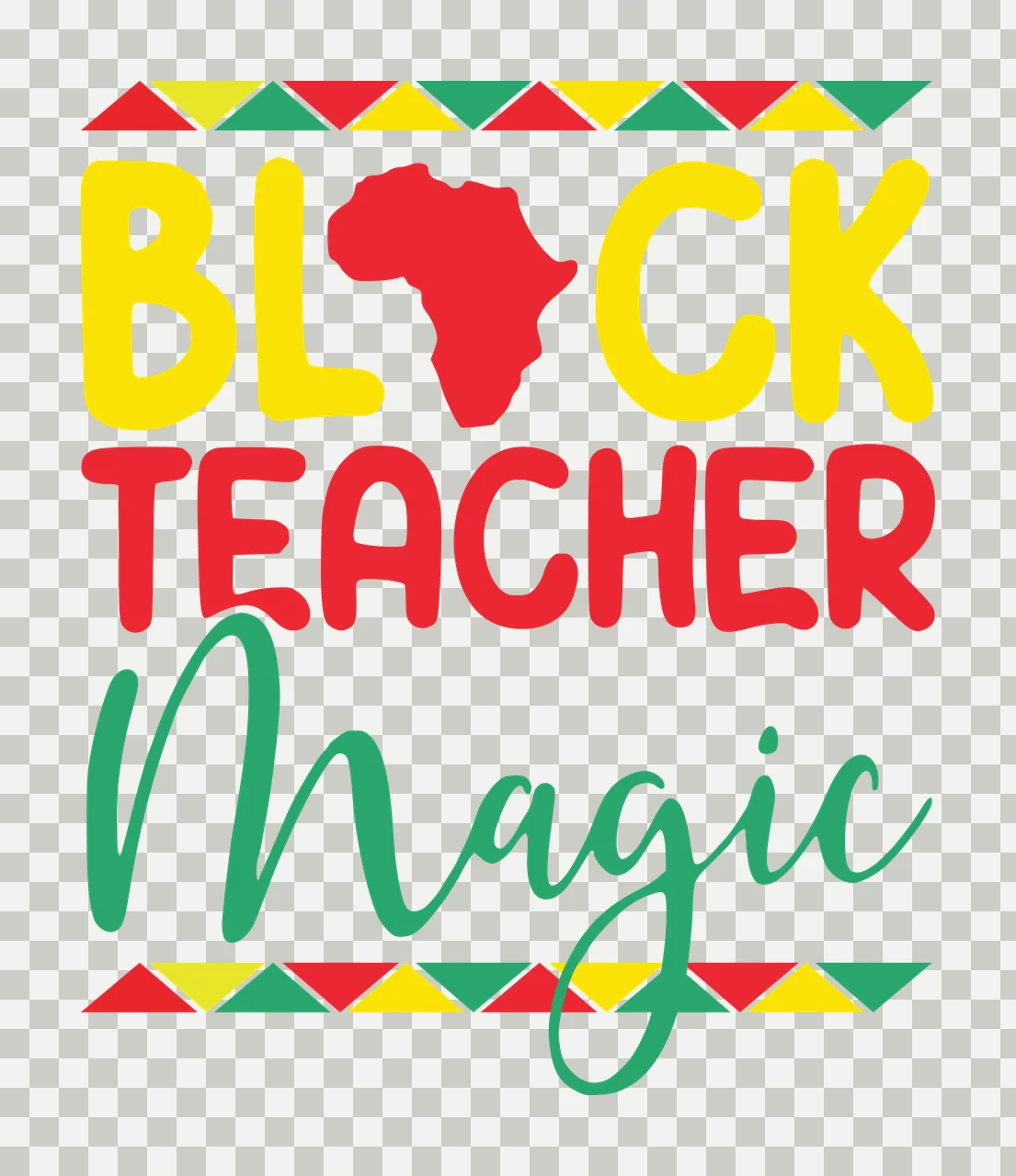Black Text With Continent Shape And Geometric Borders displaying transparency and detail preview thumbnail