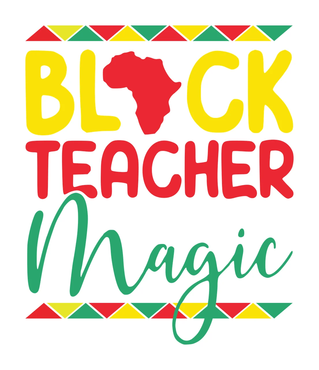 Black Text With Continent Shape And Geometric Borders displaying