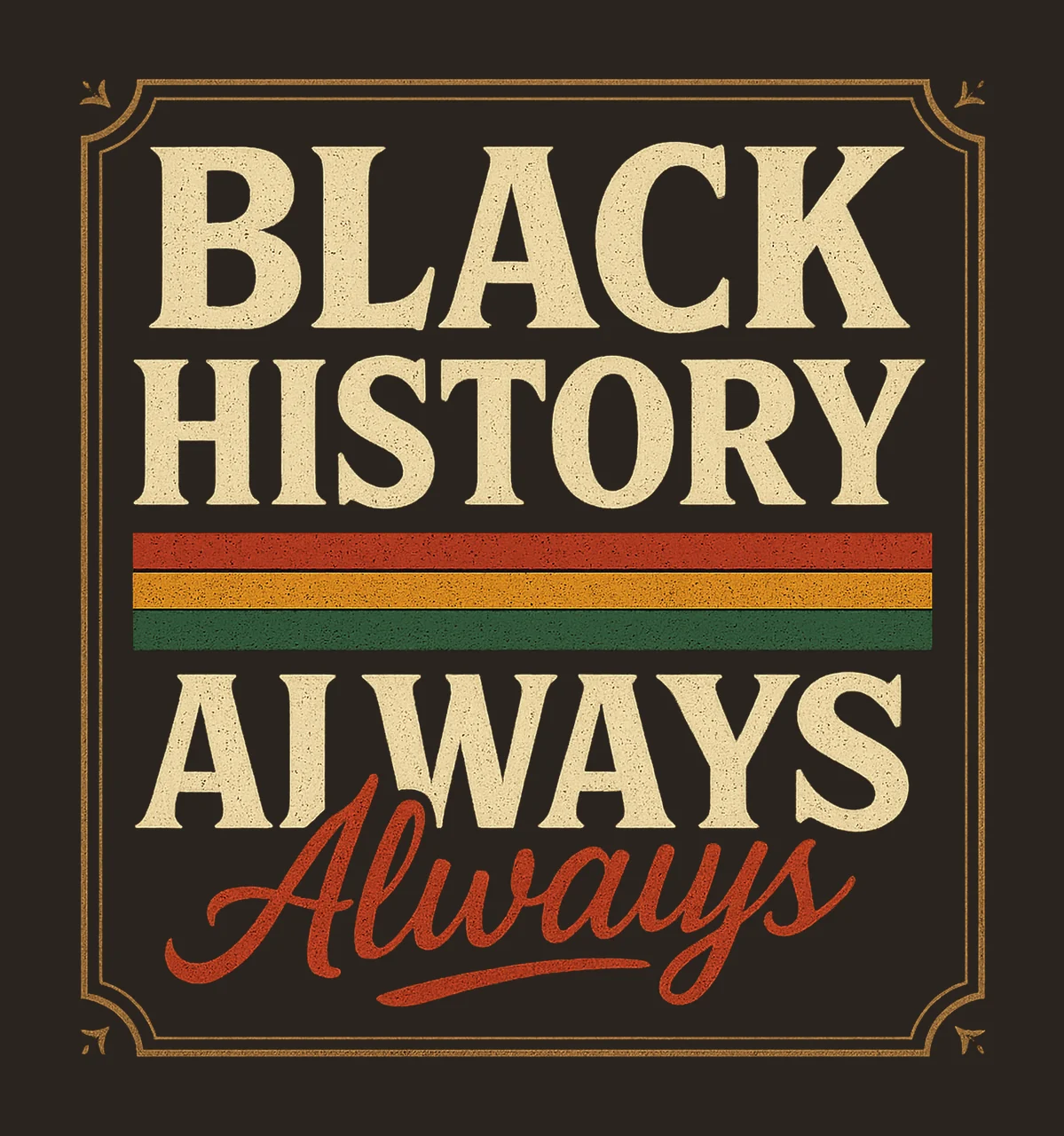 Black History Month Period Strong Black History Design contrast preview thumbnail