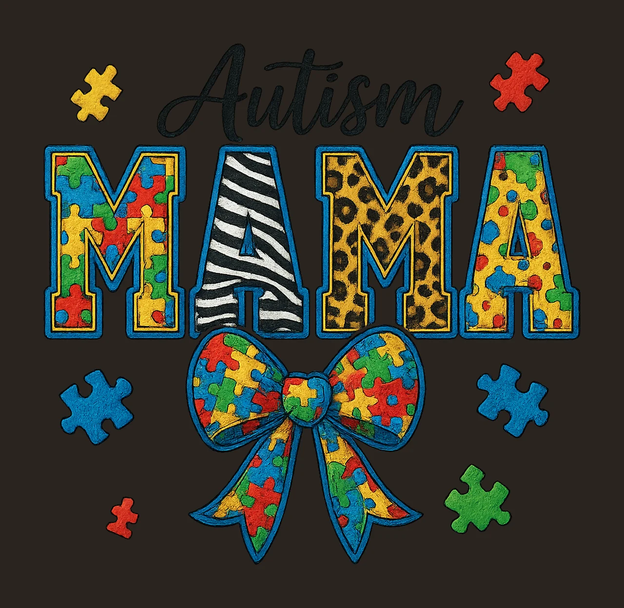 Coquette Autism Mama In My Autism Mom Era Checkered Mama contrast preview thumbnail