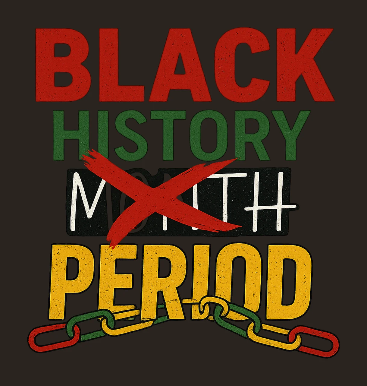Black History Period Juneteenth Sublimation Design Black contrast preview thumbnail