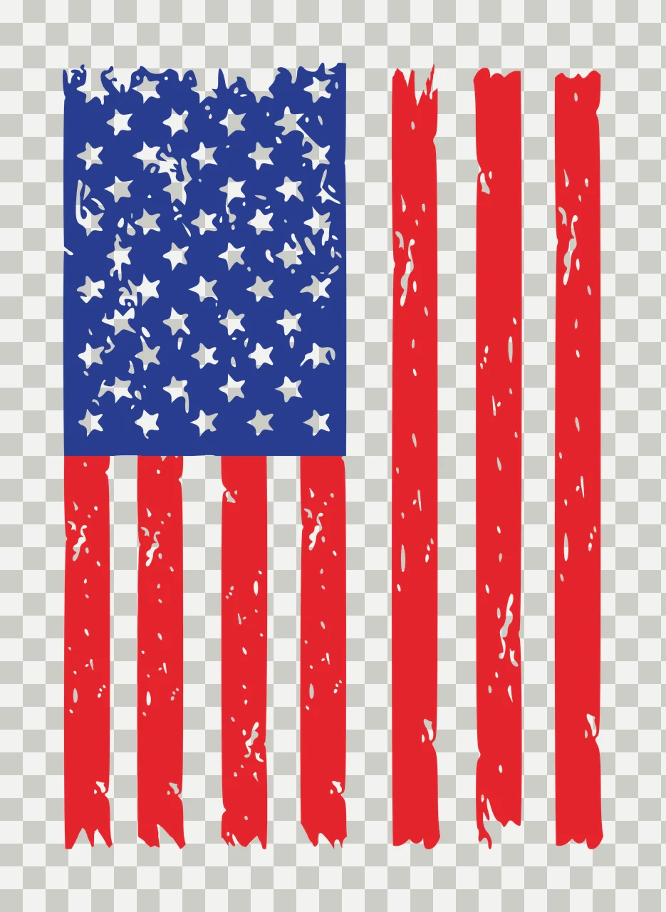 Flag Distressed Stripes With Stars Element Display black white transparency and detail preview thumbnail