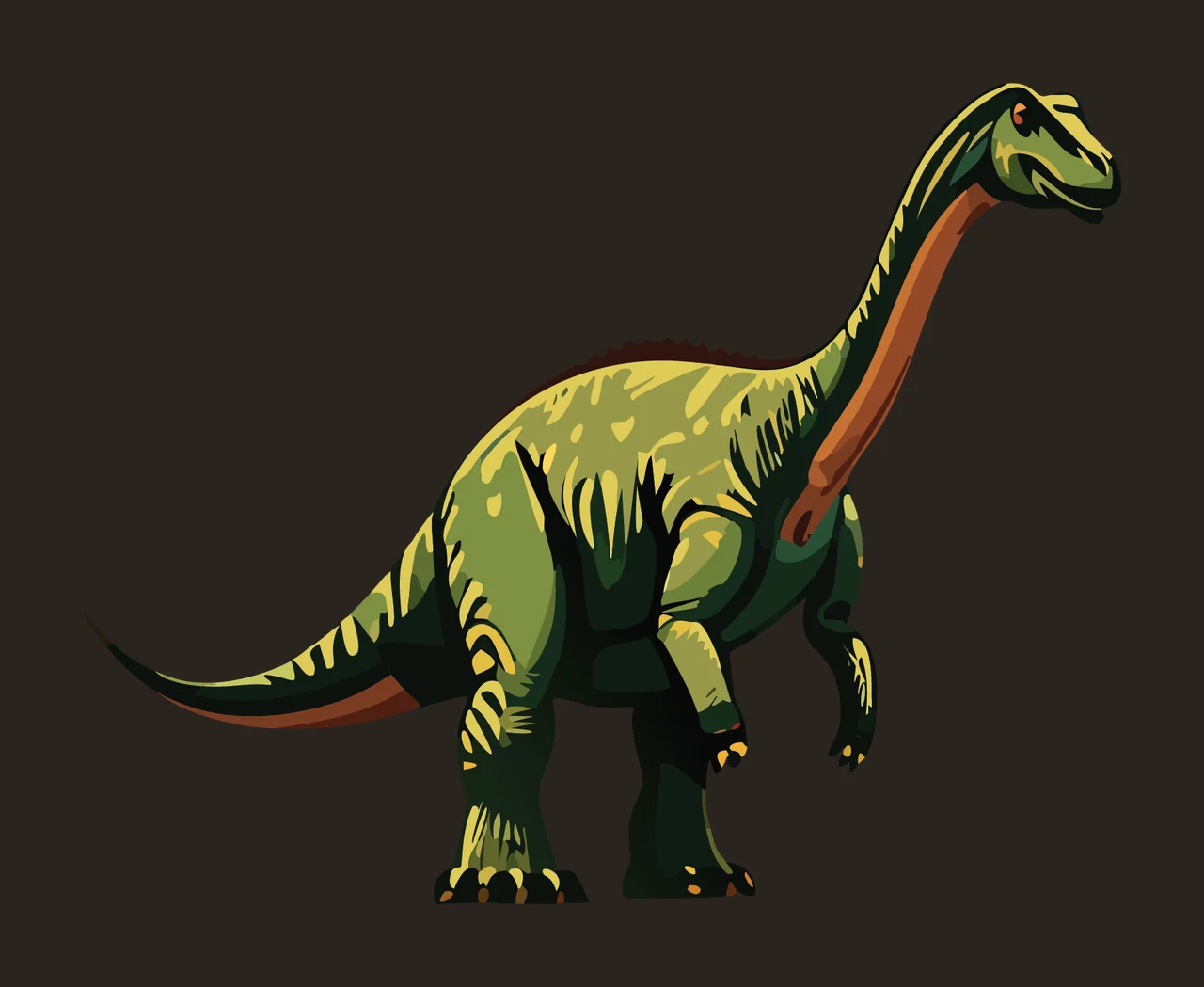 Dinosaur Silhouette With Long Neck walking lines black white contrast preview thumbnail