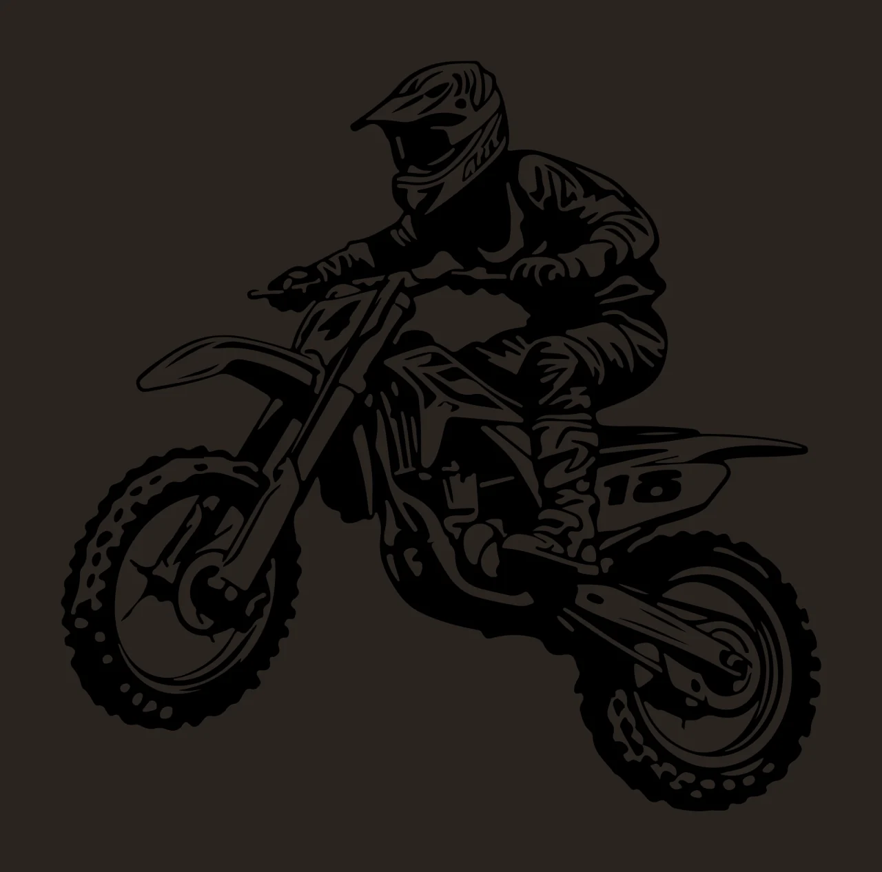 Motocross 18 Black And White Rider Racing motorcyclist riding contrast preview thumbnail