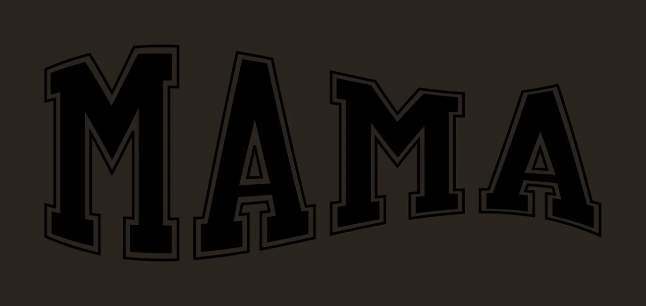 Mama Text With Typography And In Black contrast preview thumbnail