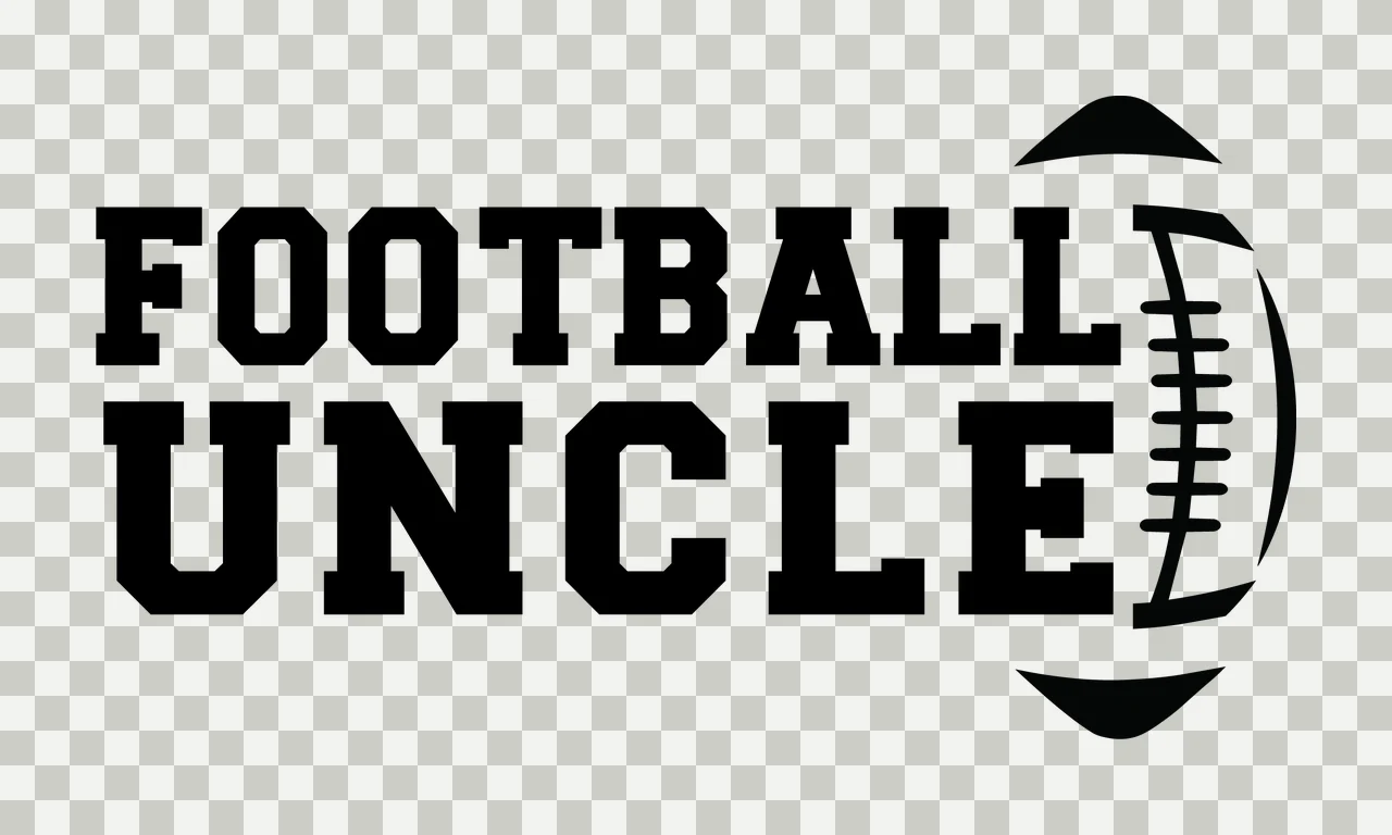 Football Uncle Horizontal Text With An American silhouette transparency and detail preview thumbnail