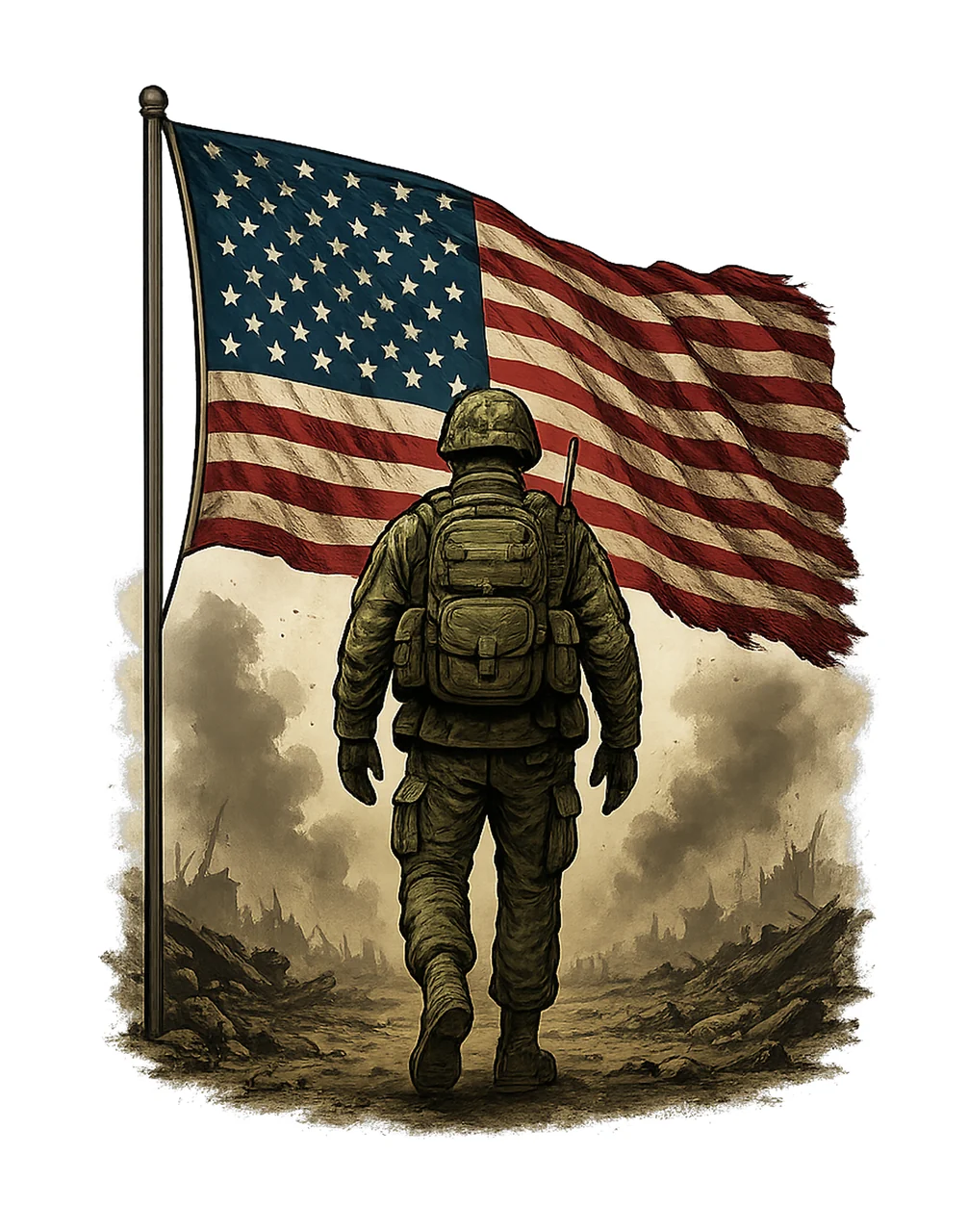 Veteran Patriotic Land of the free Honor and remember