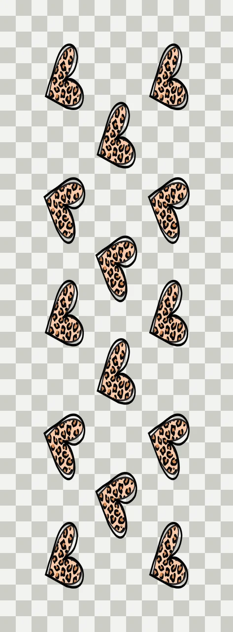 Vertical Heart Pattern With Texture repeated black plain spiral transparency and detail preview thumbnail