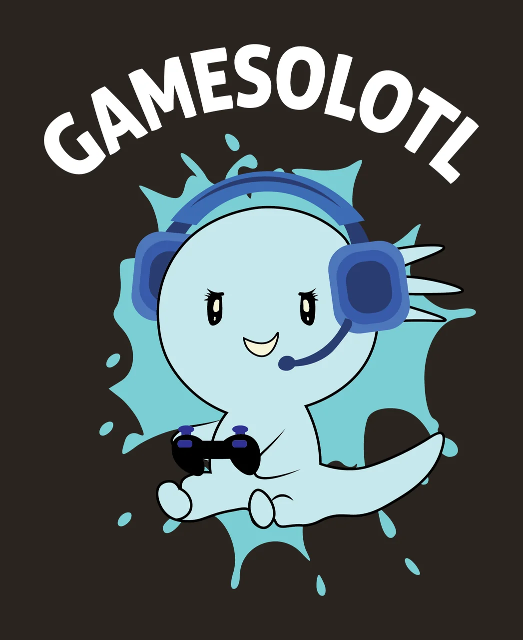 Gamesolotl Black Ink Splatter Design blot Splattering Silhouette contrast preview thumbnail
