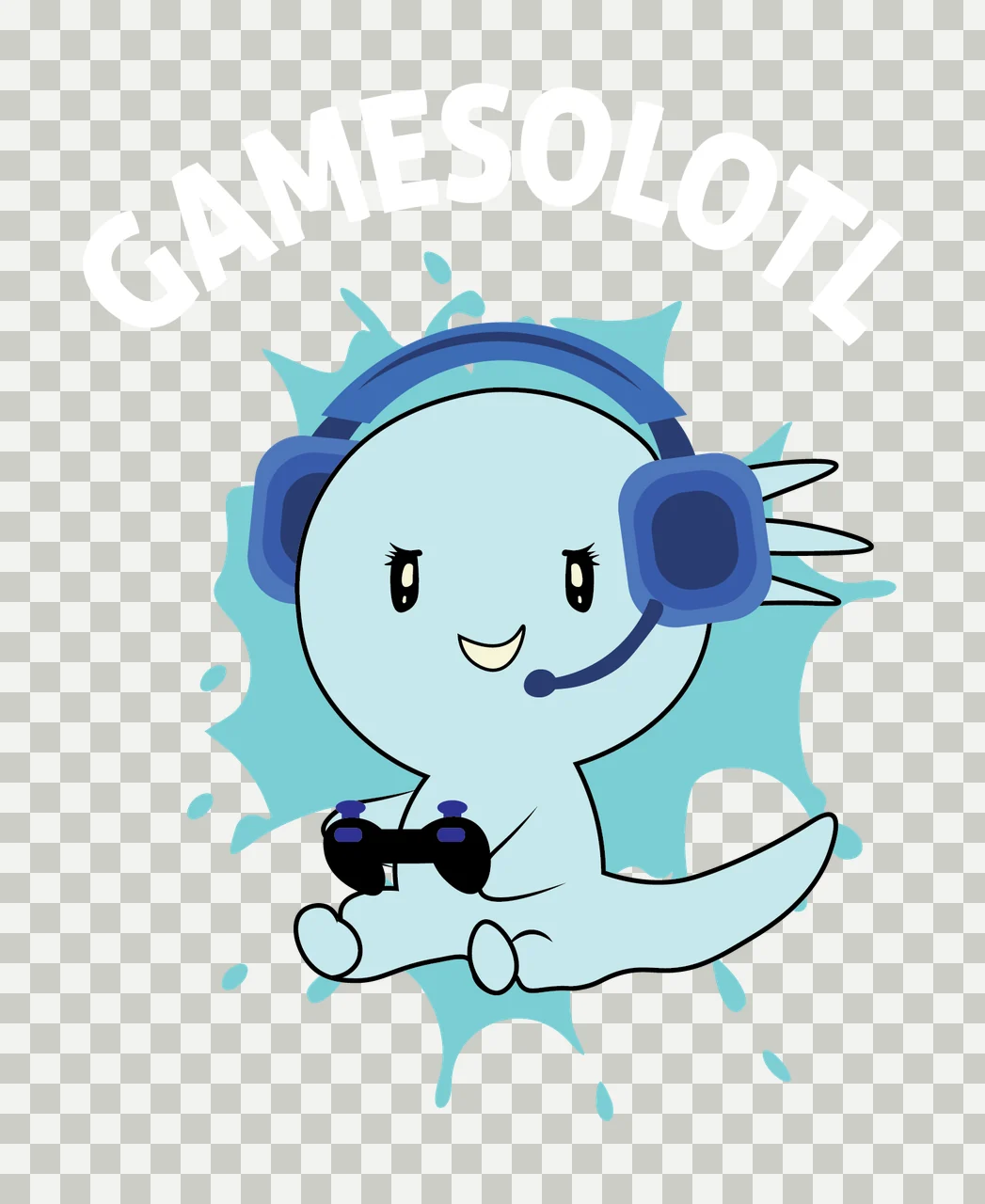 Gamesolotl Black Ink Splatter Design blot Splattering Silhouette transparency and detail preview thumbnail