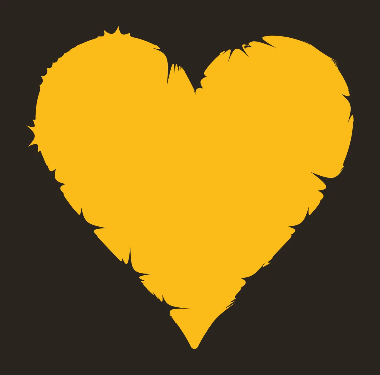 Black Heart Silhouette With Feathered Edges white and shape contrast preview thumbnail