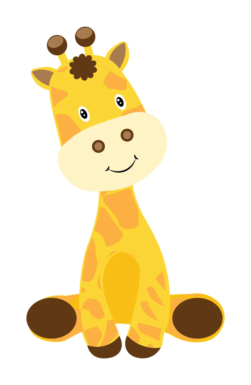 Animal Seated Giraffe Silhouette Icon sitting horns ears black