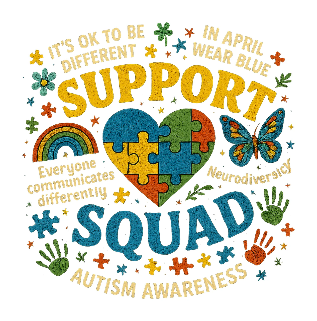 Autism Support Squad Autism Awareness Design Teacher