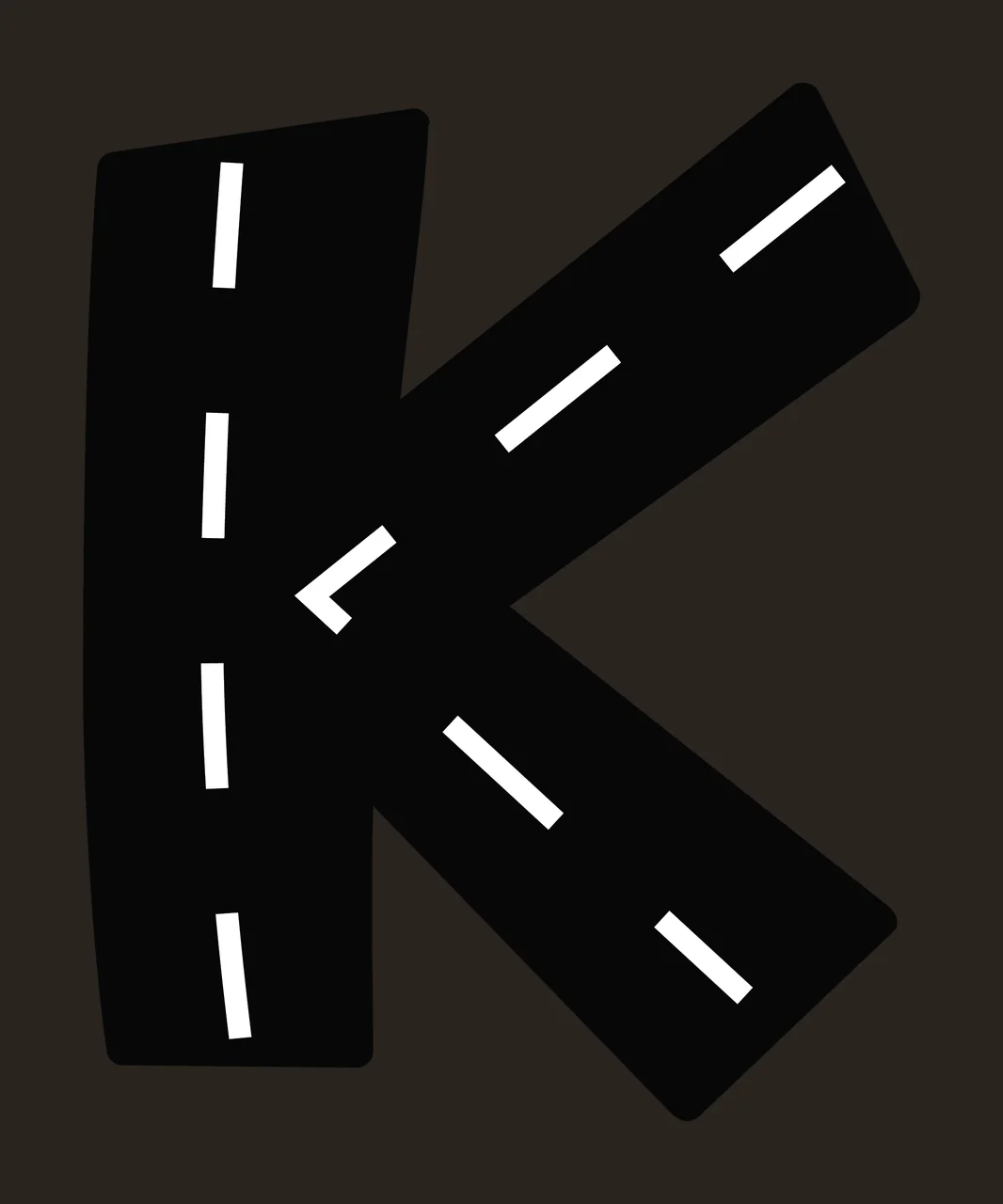 Can Glass Wrap K Letter Asphalt Textured contrast preview thumbnail