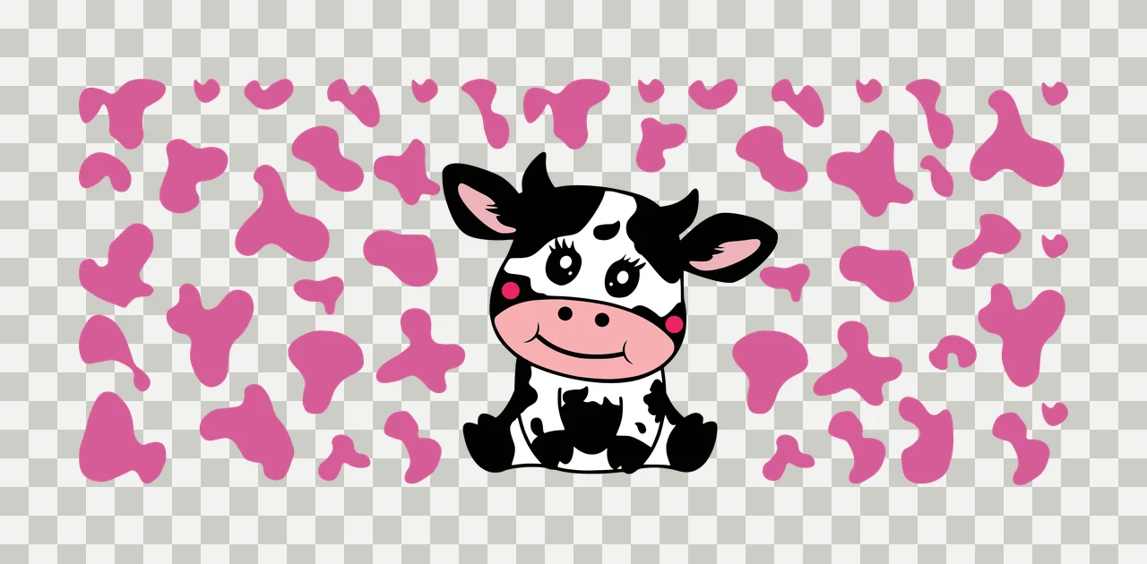 Cow Can Glass Wrap Small Silhouette With Spots sitting spot transparency and detail preview thumbnail