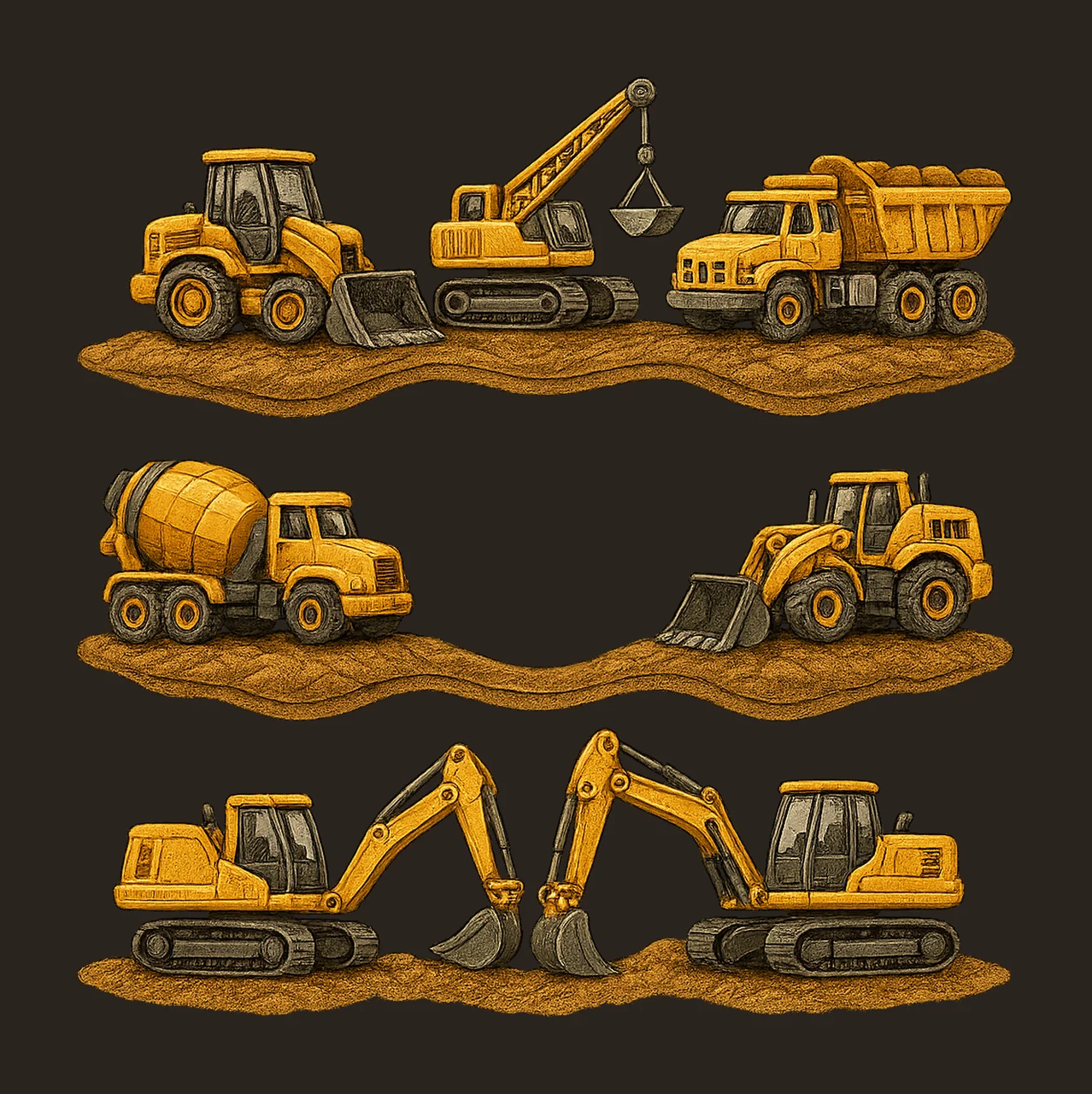 Construction Truck Kids Design Add Name Sublimation Dirt contrast preview thumbnail