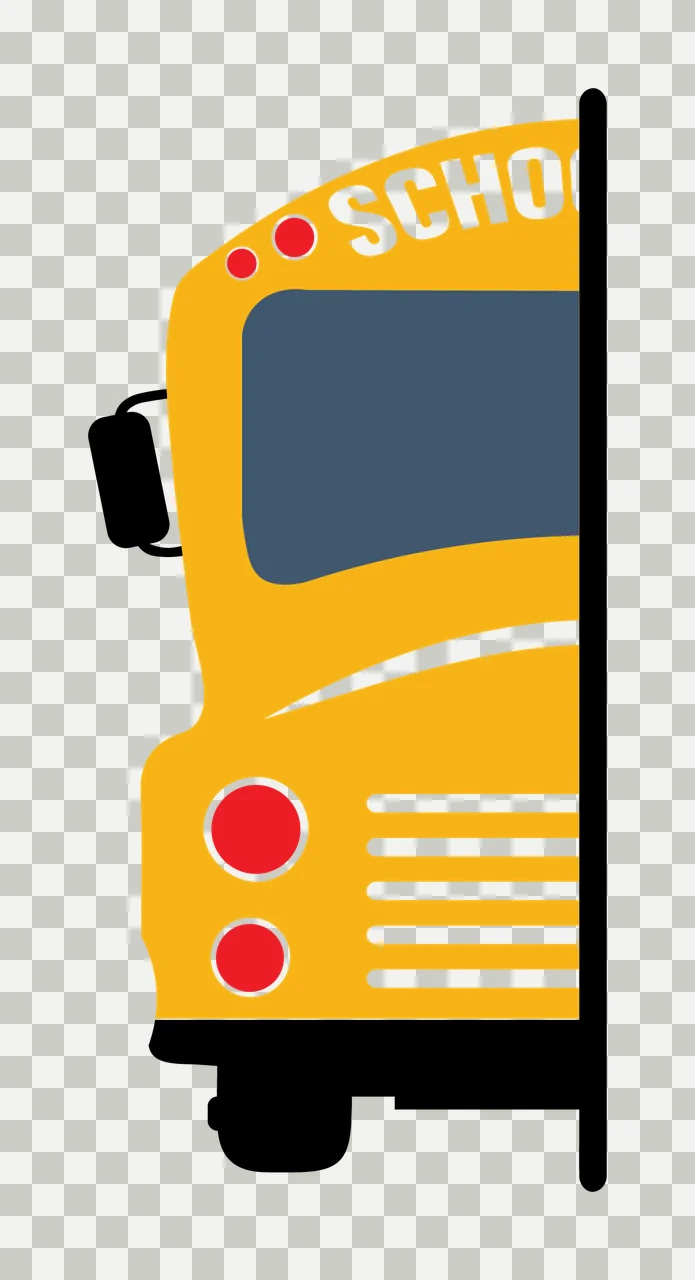 Bus With Front Of And Lights transparency and detail preview thumbnail
