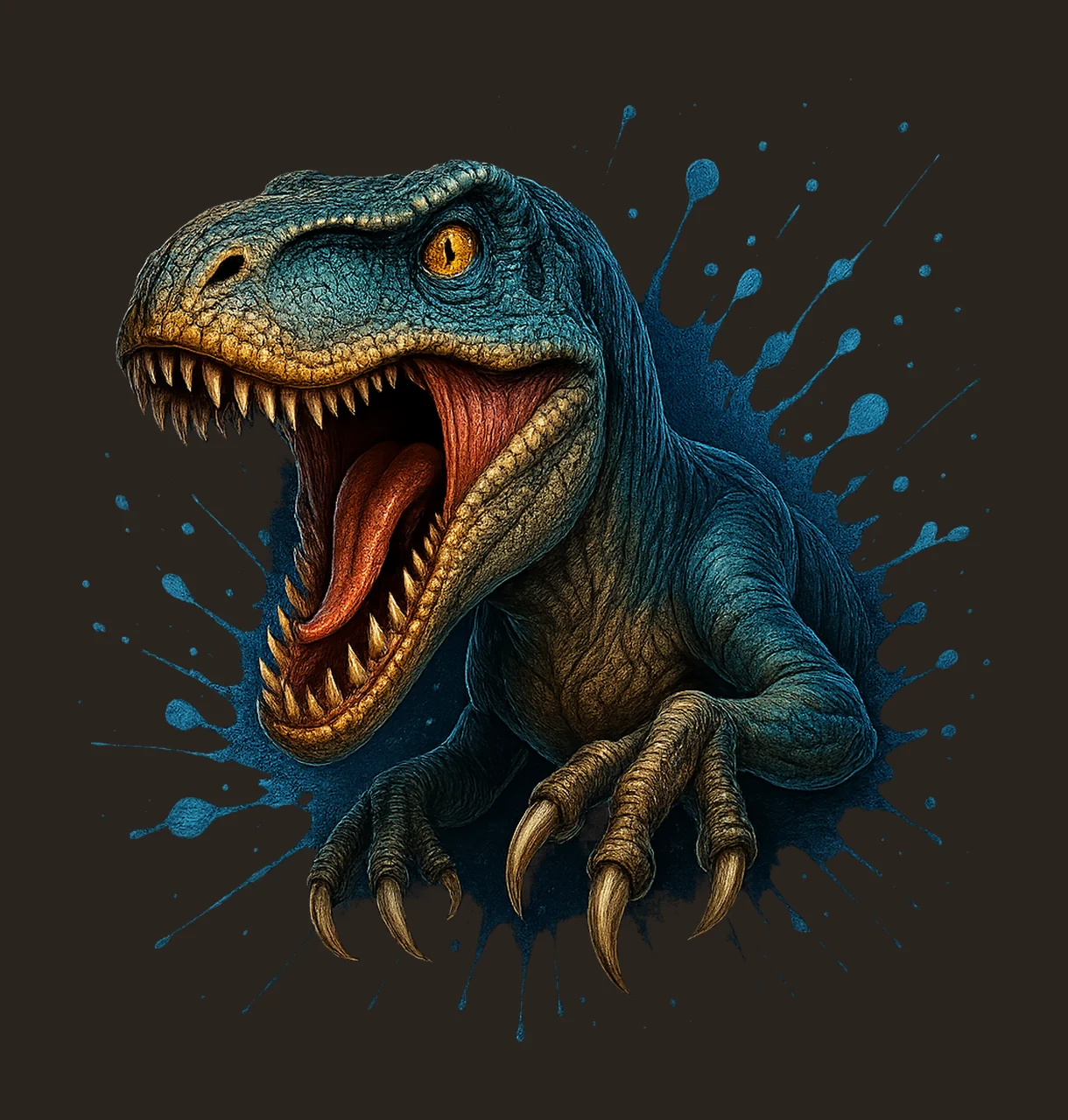 Dinosaur Blue Sublimation Rex Design for Shirts Dinosaur contrast preview thumbnail