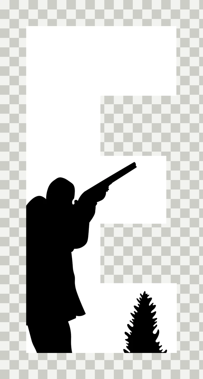 Can Glass Wrap Hunter Silhouette With Shotgun transparency and detail preview thumbnail