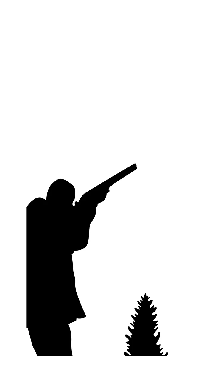 Can Glass Wrap Hunter Silhouette With Shotgun