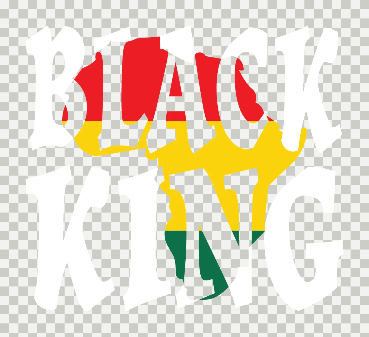 Black King Distorted Typography Design white plain 8 F16 so big 2024 transparency and detail preview thumbnail