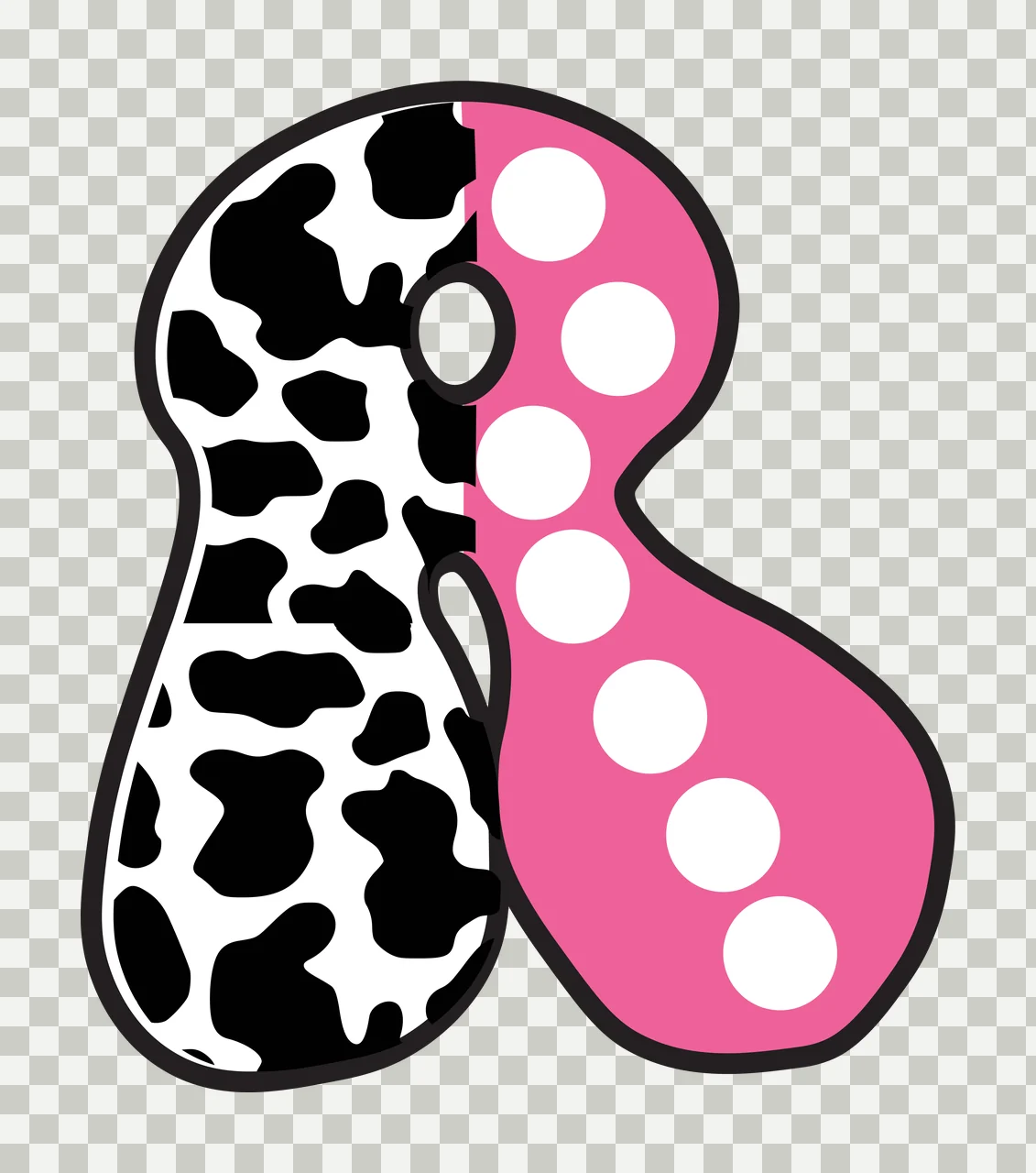 Half Cow Bright Font Dalmatian Race Doodle Leopard Character 10 racing transparency and detail preview thumbnail