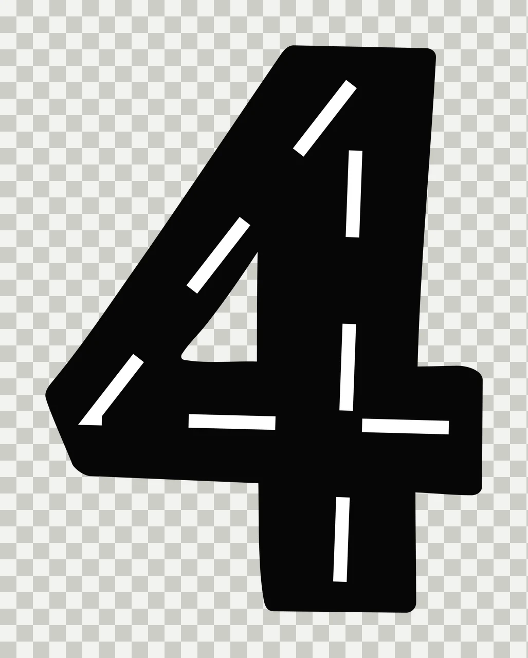 Race Track Font Character 27 racing checkered flag speedway transparency and detail preview thumbnail