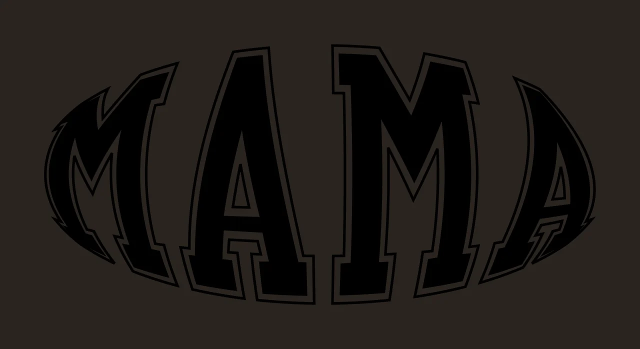 Mama Text In Oval Frame contrast preview thumbnail