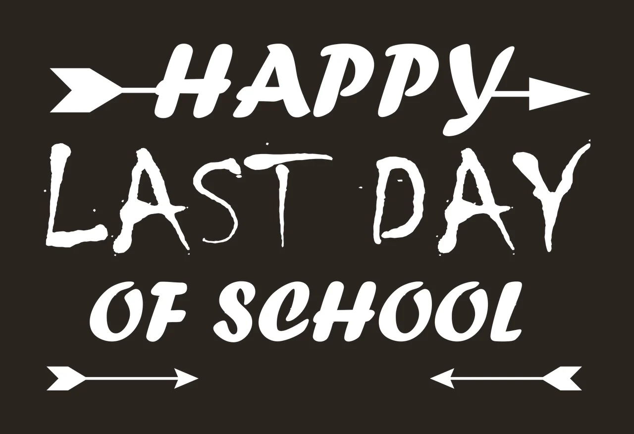 Last Day of School Classroom Student Education Design with School Supplies, Scalable Vector Illustration for T-Shirt Design, Stickers, and Print on Demand Projects contrast preview thumbnail