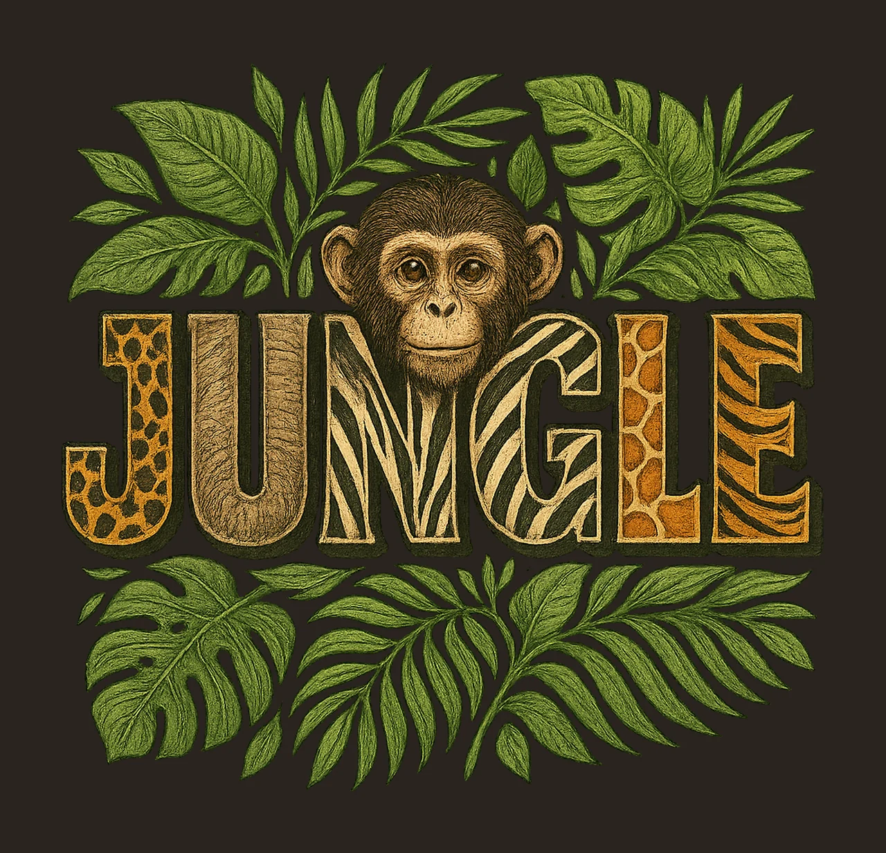 Safari Squad Animal Print Sublimation Design Family Zoo Trip contrast preview thumbnail