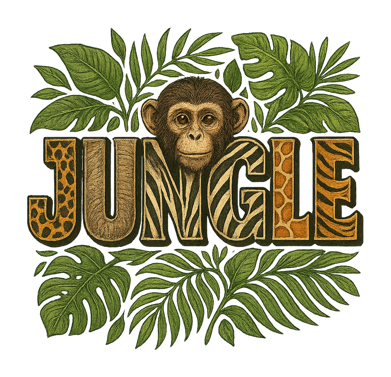 Safari Squad Animal Print Sublimation Design Family Zoo Trip