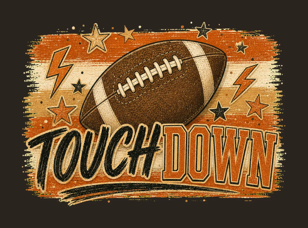 Touchdown Football Season Stripes Football Mom Variation D contrast preview thumbnail