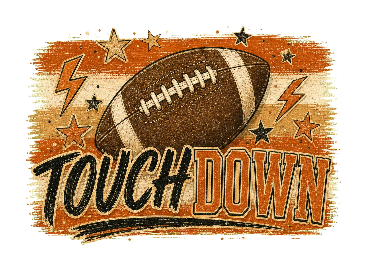 Touchdown Football Season Stripes Football Mom Variation D