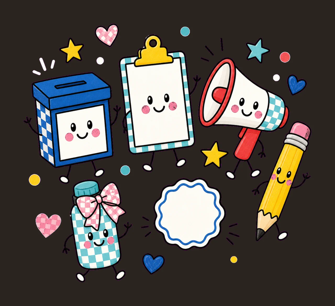 student council 02 preppy checker sublimation instant shirt contrast preview thumbnail