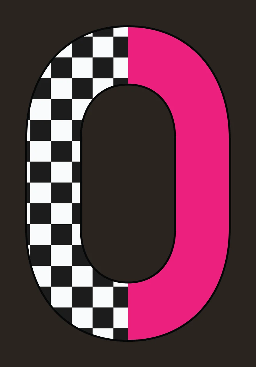Can Glass Wrap O Letter Patterned With Checkered contrast preview thumbnail