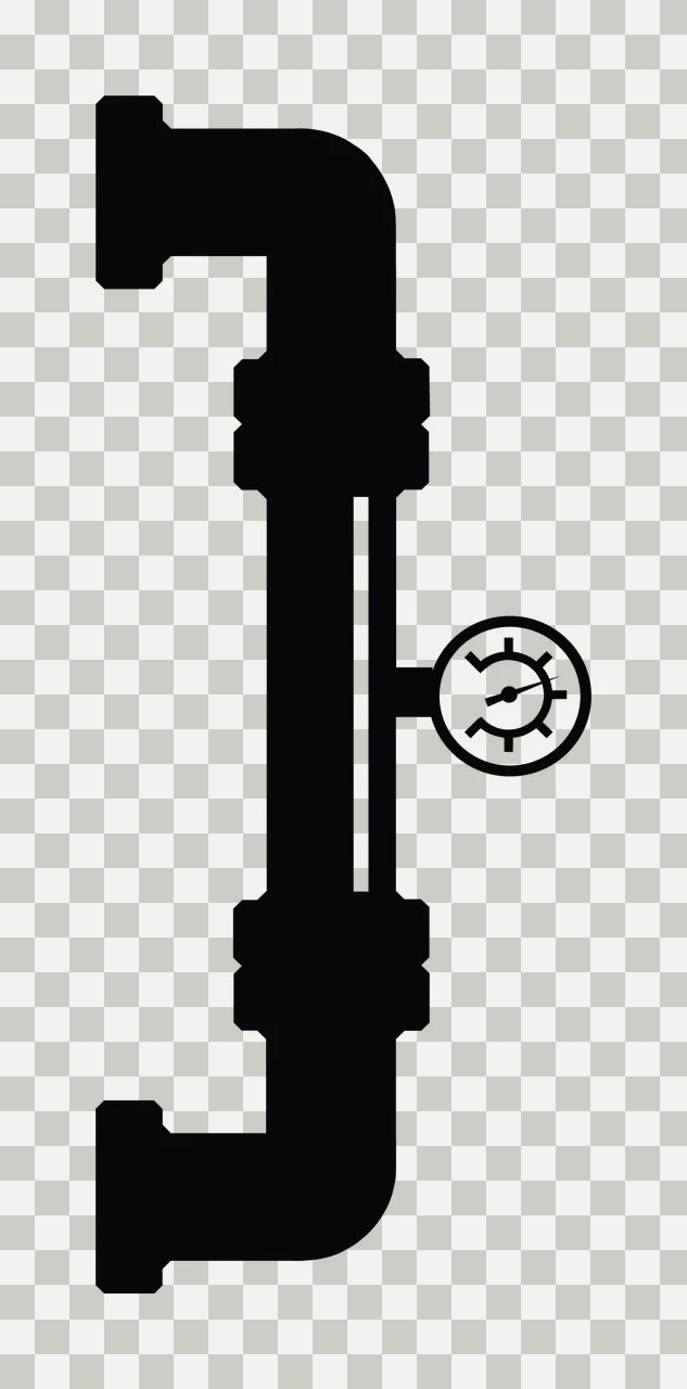 Can Glass Wrap Industrial Pipe Pressure Gauge Illustration transparency and detail preview thumbnail