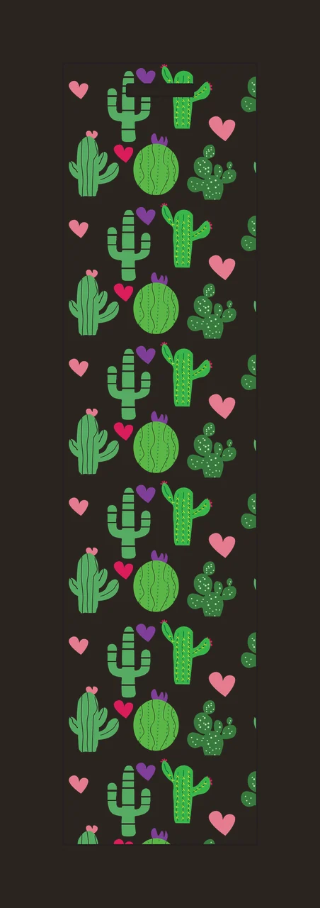 Cactus And Heart Repeating Pattern cactuses hearts silhouette contrast preview thumbnail