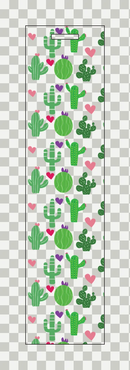 Cactus And Heart Repeating Pattern cactuses hearts silhouette transparency and detail preview thumbnail